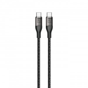 Кабел за зареждане и данни DUDAO USB Type C към USB Type C с бързо зареждане 120W 1m L22C сив - Img 1