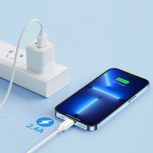 Кабел за зареждане и данни JOYROOM USB Type A към Lightning 2.4A 2m бял (S-UL012A9) - Img 9