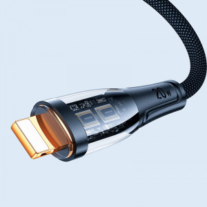 Кабел за зареждане и данни JOYROOM USB Type C към Lightning с бързо зареждане и smart switch 2.4A 1.2m черен (S-UL012A3) - Img 2