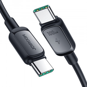 Кабел за зареждане и данни JOYROOM USB Type C към USB Type C 100W 1.2m S-CC100A14 черен - Img 1