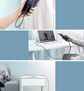 Кабел за зареждане и данни UGREEN USB Type A към USB Type C 3A 3m черен (60826) - Img 10