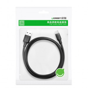 Кабел за зареждане и данни UGREEN USB Type A към USB Type C 480Mb/s 3A 1.5 m черен (US287 60117) - Img 5