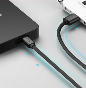 Кабел за зареждане и данни UGREEN USB Type A 2.0 към mini USB 5 Pin мъжко 1.5m черен - Img 4