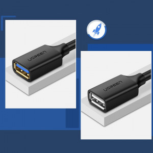 Кабел за зареждане и данни UGREEN USB Type A 3.0 1m черен (10368) - Img 6