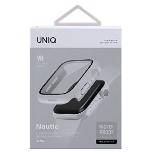 Калъф за корпус със стъклен протектор UNIQ Nautic - Apple Watch 40mm SE / 40mm Series 6 / 40mm Series 5 / 40mm Series 4 бял - Img 8