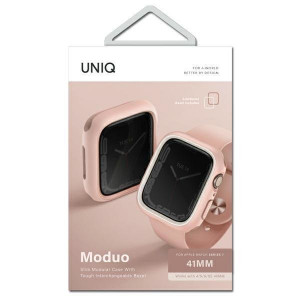 Калъф за корпус с рамка UNIQ Moduo - Apple Watch 40mm SE / 41mm Series 8 / 41mm Series 7 / 40mm Series 6 / 40mm Series 5 / 40mm Series 4 blush-white - Img 5