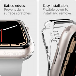 Калъф за корпус SPIGEN Liquid Crystal - Apple Watch 41mm Series 7 / 40mm SE / 40mm Series 6 / 40mm Series 5 / 40mm Series 4 кристален - Img 11