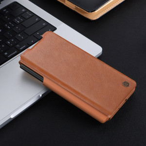 Калъф от еко кожа с подвижно покритие за камерата NILLKIN Qin Leather Pro - Samsung Galaxy Z Fold5 черен - Img 18