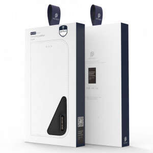 Калъф тип книга от естествена кожа DUX DUCIS Hivo със система против кражба - Samsung Galaxy S22+ син - Img 5