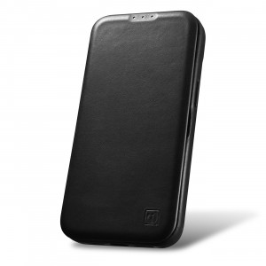 Калъф тип книга от естествена кожа iCARER CE Oil Wax Premium MagSafe - iPhone 14 Plus черен - Img 19