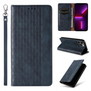 Калъф тип книга с връзка Magnet Strap - iPhone 12 Pro Max син - Img 3