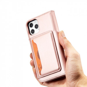 Калъф тип книга с външен джоб Magnet Card - iPhone 12 Pro Max розов - Img 10
