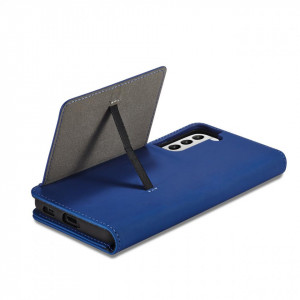 Калъф тип книга с външен джоб Magnet Card - Samsung Galaxy S22+ син - Img 9