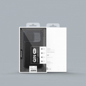 Калъф тип книга с подвижно покритие за камерата NILLKIN Qin Cloth Pro - iPhone 14 Pro син - Img 5