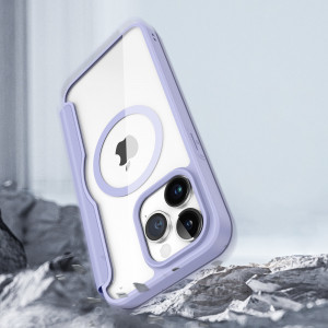 Калъф тип книга с прозрачен гръб DUX DUCIS Skin X Pro MagSafe - iPhone 15 Pro Max лилав - Img 13