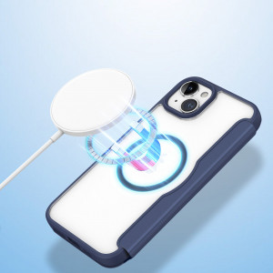 Калъф тип книга с прозрачен гръб DUX DUCIS Skin X Pro MagSafe - iPhone 15 Plus син - Img 9