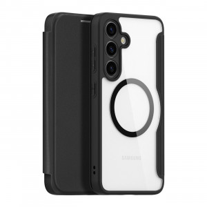 Калъф тип книга с прозрачен гръб DUX DUCIS Skin X Pro MagSafe - Samsung Galaxy S24+ черен - Img 1