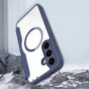 Калъф тип книга с прозрачен гръб DUX DUCIS Skin X Pro MagSafe - Samsung Galaxy S24 син - Img 11