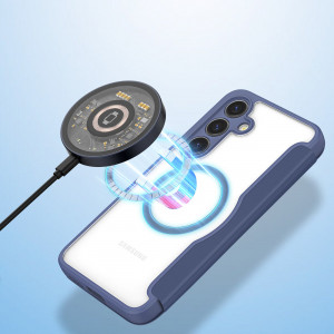 Калъф тип книга с прозрачен гръб DUX DUCIS Skin X Pro MagSafe - Samsung Galaxy S24+ син - Img 5
