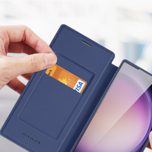 Калъф тип книга с прозрачен гръб DUX DUCIS Skin X Pro MagSafe - Samsung Galaxy S24 Ultra син - Img 9