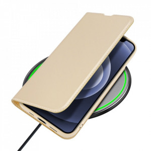 Калъф тип книга DUX DUCIS Skin Pro - iPhone 13 златист - Img 6