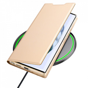 Калъф тип книга DUX DUCIS Skin Pro - Samsung Galaxy S22 Ultra златист - Img 6