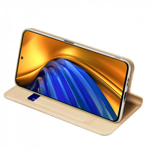 Калъф тип книга DUX DUCIS Skin Pro - Xiaomi Poco F4 златист - Img 6