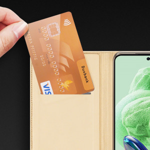 Калъф тип книга DUX DUCIS Skin Pro - Xiaomi Poco X5 / Redmi Note 12 златист - Img 13