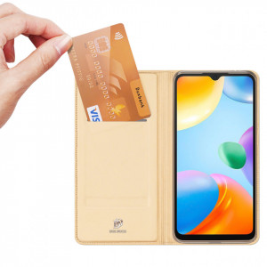 Калъф тип книга DUX DUCIS Skin Pro - Xiaomi Redmi 10C златист - Img 2