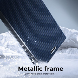 Калъф тип книга FORCELL Luna Carbon - Xiaomi Redmi Note 9T син - Img 14