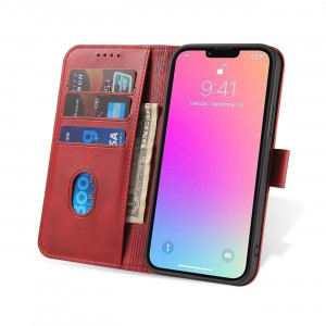 Калъф тип книга Magnet Elegant - iPhone 15 Plus Red - Img 7