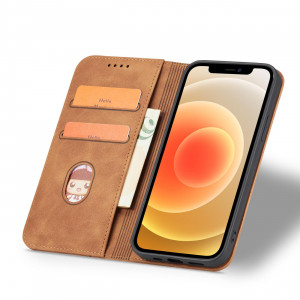 Калъф тип книга Magnet Fancy - iPhone 12 Pro Max кафяв - Img 14