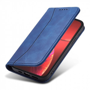Калъф тип книга Magnet Fancy - iPhone 14 Pro син - Img 7