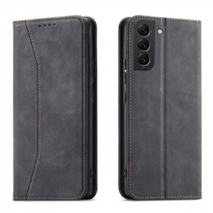 Калъф тип книга Magnet Fancy - Samsung Galaxy S22+ черен - Img 1