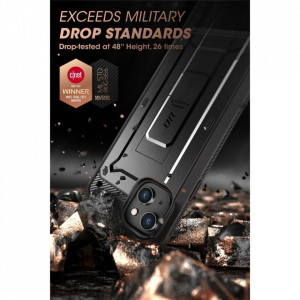 Калъф 360° със стойка и клипс SUPCASE Unicorn Beetle Pro - iPhone 13 / 14 черен - Img 4