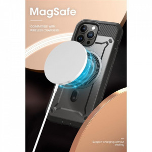 Калъф 360° със стойка и клипс SUPCASE Unicorn Beetle Pro MagSafe - iPhone 14 Pro Max черен - Img 4