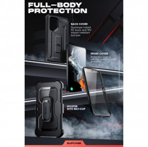 Калъф 360° със стойка, протектор и клипс SUPCASE Unicorn Beetle Pro - Samsung Galaxy S22 Ultra черен - Img 5