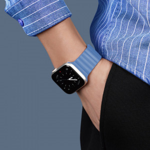 Магнитна каишка Dux Ducis Chain - Apple Watch 41mm Series 9 / 41mm Series 8 / 41mm Series 7 / 40mm Series 6 / 40mm SE / 40mm Series 5 / 40mm Series 4 / 38mm Series 3 / 38mm Series 2 син - Img 3