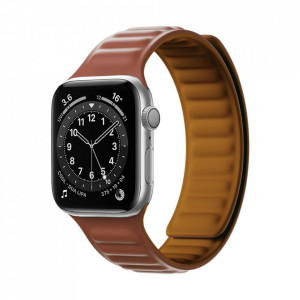 Магнитна каишка Magnetic - Apple Watch 44mm SE / 44mm Series 6 / 44mm Series 5 / 44mm Series 4 / 42mm Series 3 / 42mm Series 2 кафяв - Img 1