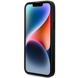 Оригинален гръб от еко кожа BMW Leather Diamond BMHCP14S22RFGR - iPhone 14 бургундско червен - Img 5