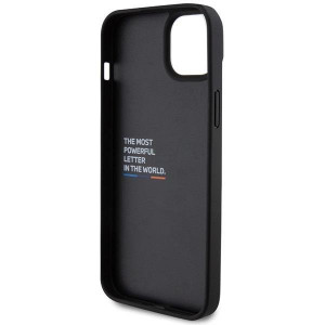 Оригинален гръб от естествена и еко кожа BMW Leather Carbon - iPhone 15 Plus черен - Img 7