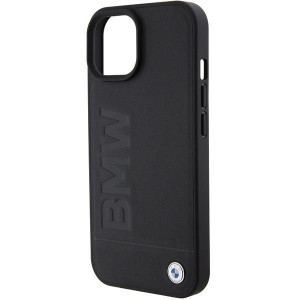 Оригинален гръб от естествена кожа BMW Leather Hot Stamp - iPhone 15 черен - Img 6