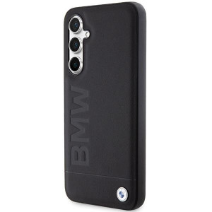 Оригинален гръб от естествена кожа BMW Leather Hot Stamp BMHCS23FESLLBK - Samsung Galaxy S23 FE черен - Img 2