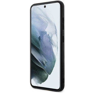 Оригинален гръб от естествена кожа BMW Leather Stamp Tricolor BMHCS23M22PTDK - Samsung Galaxy S23+ черен - Img 5
