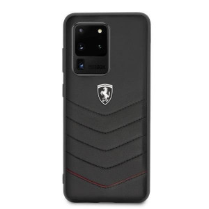 Оригинален гръб от естествена кожа FERRARI Heritage Quilted FEHQUHCS69BK - Samsung Galaxy S20 Ultra / S20 Ultra 5G черен - Img 7