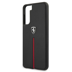 Оригинален гръб от естествена кожа FERRARI Off Track Leather Nylon Stripe FEOSIHCS21MBK - Samsung Galaxy S21+ 5G черен - Img 6