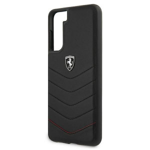 Оригинален гръб от естествена кожа FERRARI Off Track Quilted FEHQUHCS21MBK - Samsung Galaxy S21+ 5G черен - Img 6