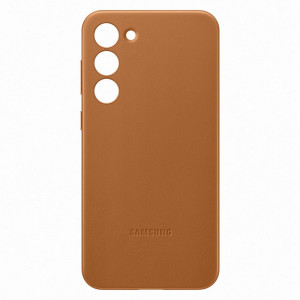 Оригинален гръб от естествена кожа SAMSUNG Leather (EF-VS916LAEGWW) - Samsung Galaxy S23+ кафяв - Img 4