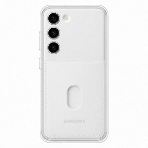 Оригинален гръб със сменяема пластина с джоб за карта SAMSUNG Frame (EF-MS911CWEGWW) - Samsung Galaxy S23 бял - Img 1