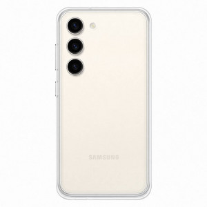 Оригинален гръб със сменяема пластина с джоб за карта SAMSUNG Frame (EF-MS911CWEGWW) - Samsung Galaxy S23 бял - Img 2